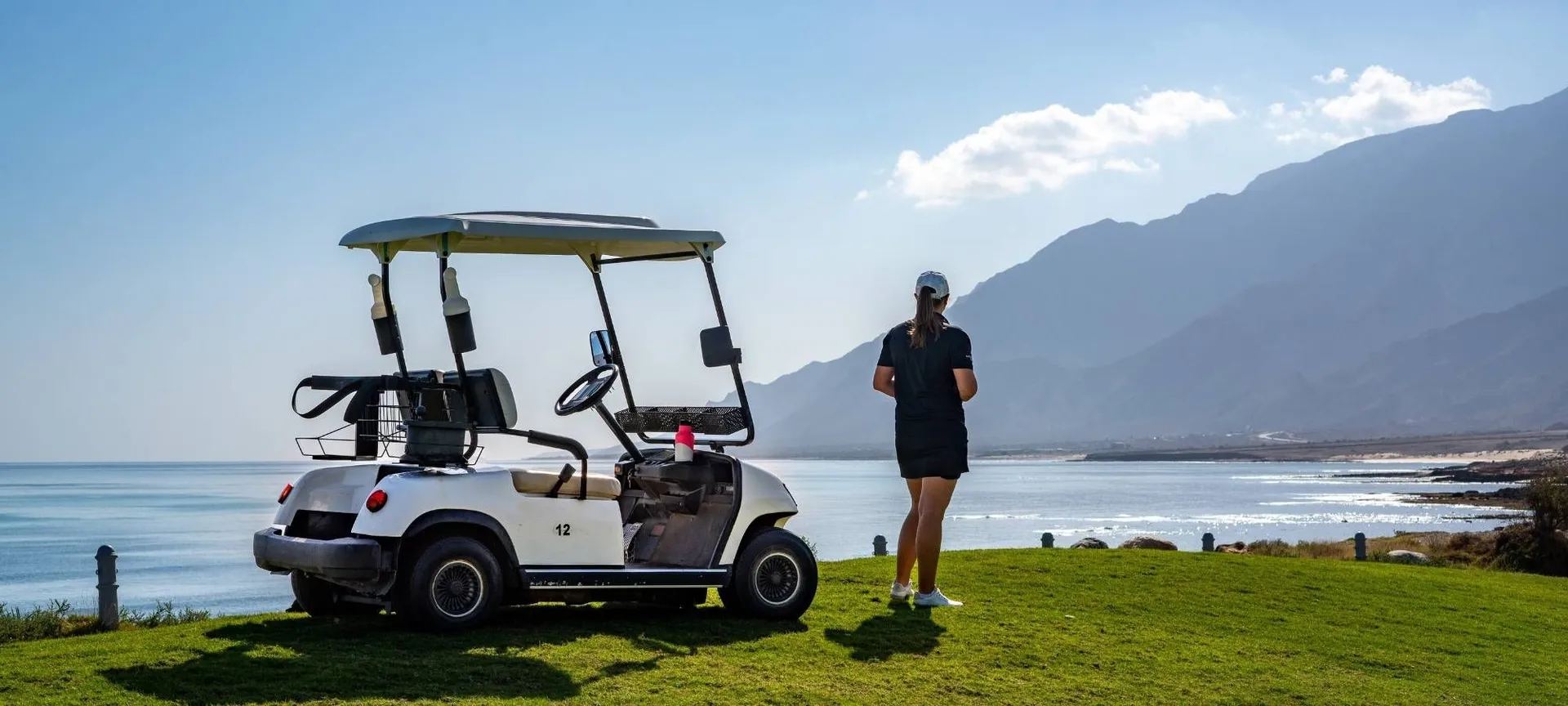 woman in golf field