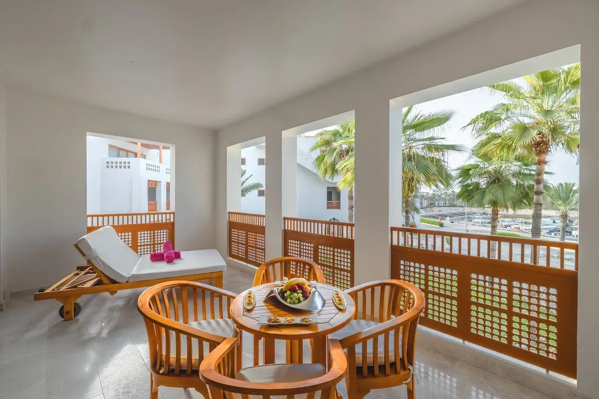 Sifawy Boutique hotel Jebel Sifah Oman One Bedroom Apartment Master Room