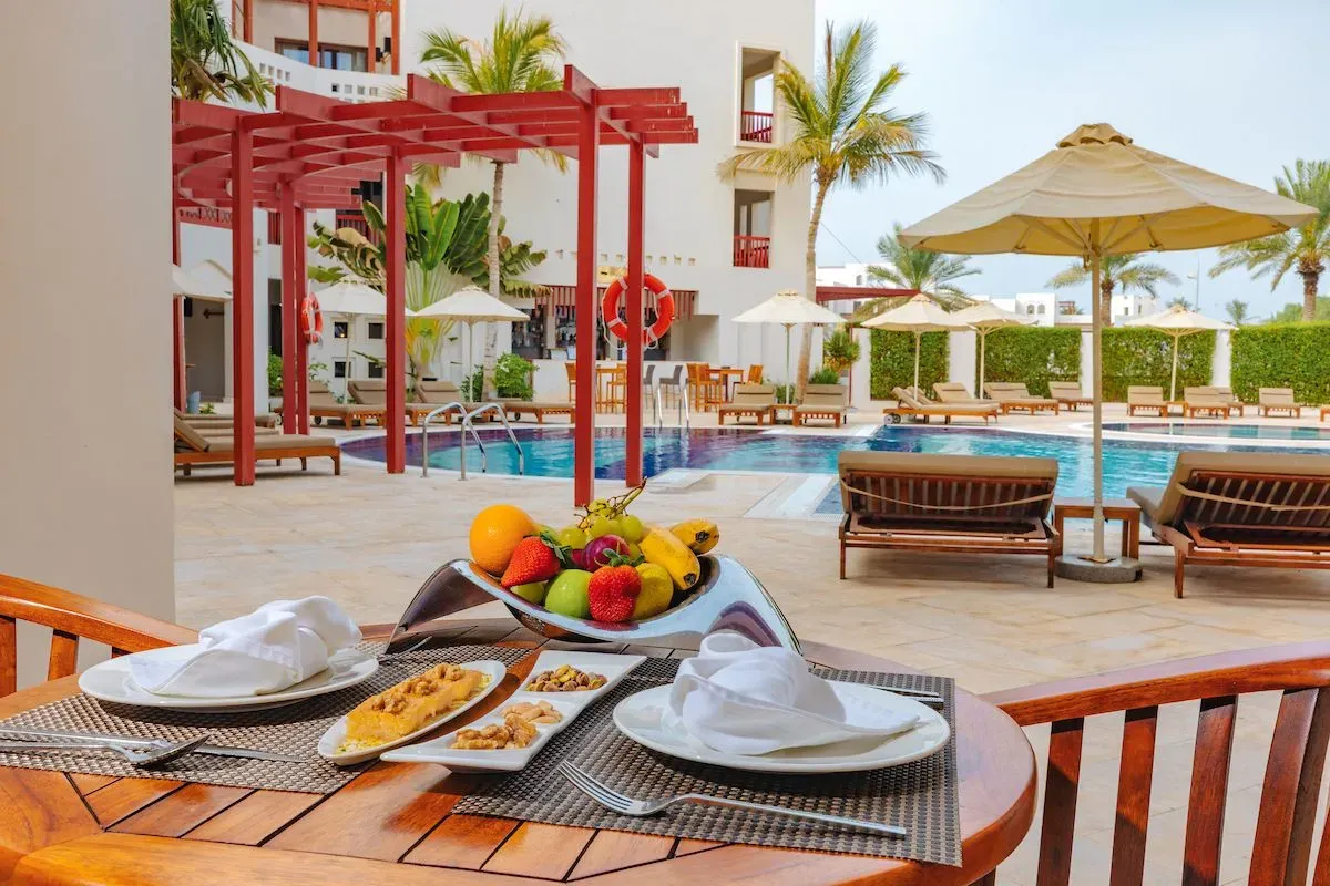 Sifawy Boutique hotel Jebel Sifah Oman Disabled Suite Terrace