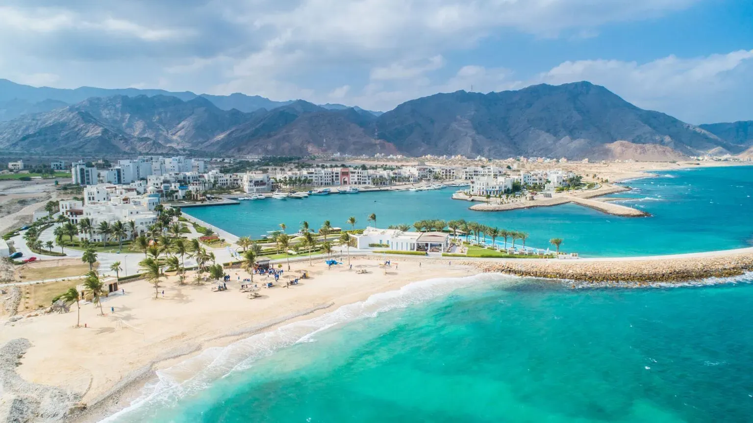 view of jebel sifah with sea view