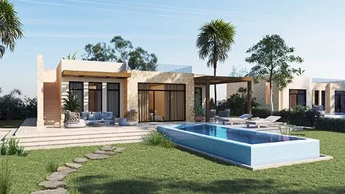 view with pool