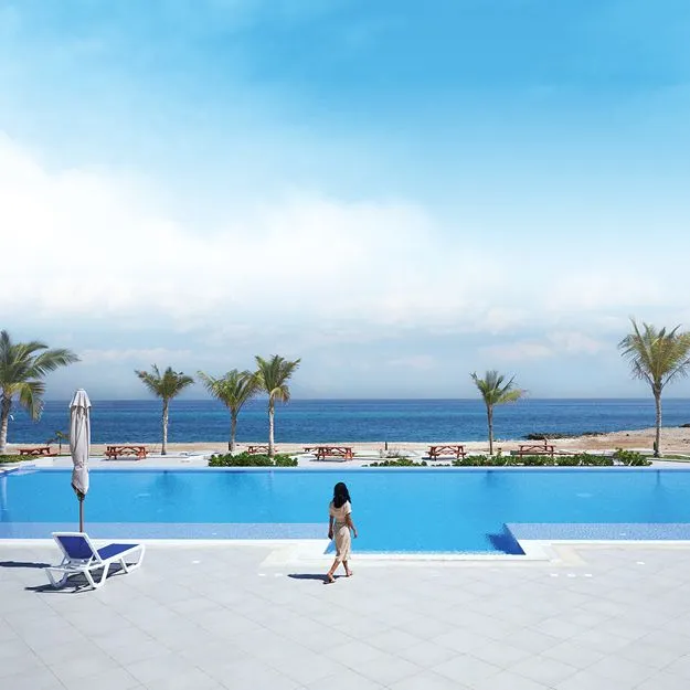 pool in the beachfront